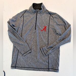 Antigua Alabama Gray and Black Quarter-Zip Jacket